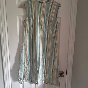 Straight cut pin-striped dress